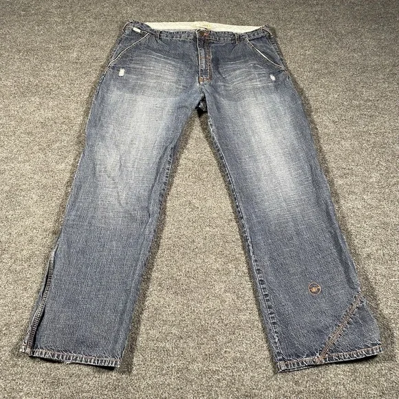 Vintage 90s MADSOUL Baggy Wide Leg Carpenter Jeans Mens 40x32 Skater Rap Hip Hop - Picture 3 of 12